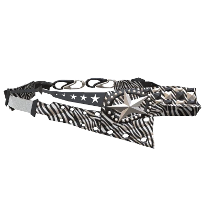 Y2K Gyaru McBling Dia Rhinestone Belt in Zebra 3.0 | Roblox
