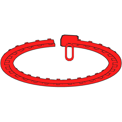 Glowing Zipper Halo Red Black Roblox item
