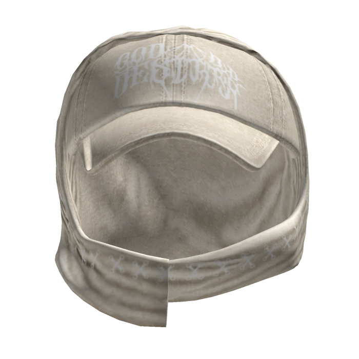 Y2K Hooded Baseball Cap (White)