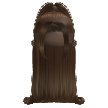 Baddie High Ponytail w/ Curled Ends (Brown)
