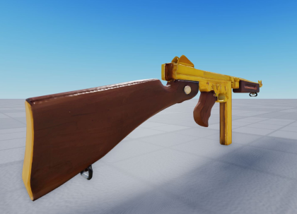 (WORKING GUN) SMG Thompson GOLD EDITION Tool [PBR] preview 2