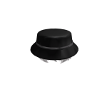 Black Bucket Hat With White Hair y2k