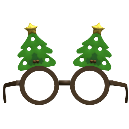 christmas tree glasses- brown