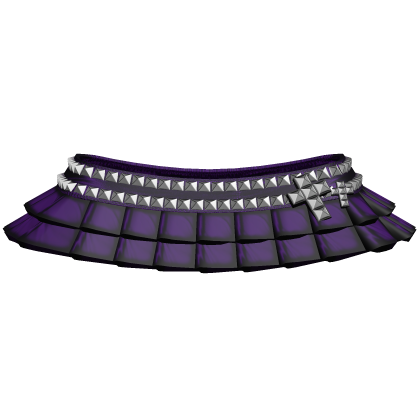 Studded Emo Pleated Skirt w/ Crosses (Dark Purple) Roblox item