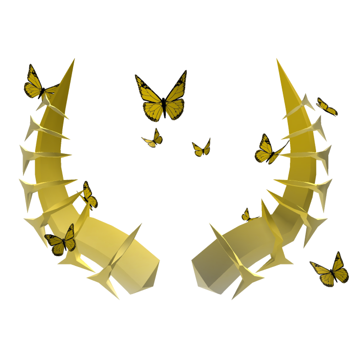 🌟 Gold Butterfly Horns 🌟