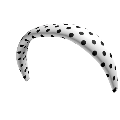 Polka Dot Headband - Black/White