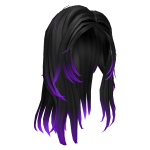 Long Black Hair with Purple Ombre