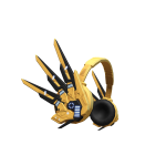 BLACK / GOLD Cyber Winged Headphones