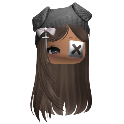Kawaii Straight Hair w/ Accessories & Chibi Face