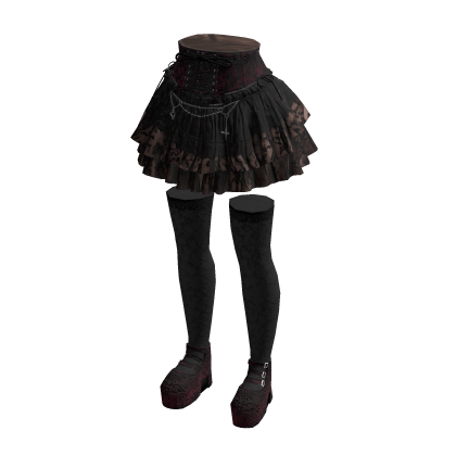 Pleated Mini Skirt (Brown)