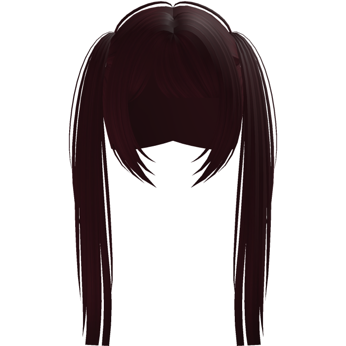 long hime vkei doll pigtails dark red