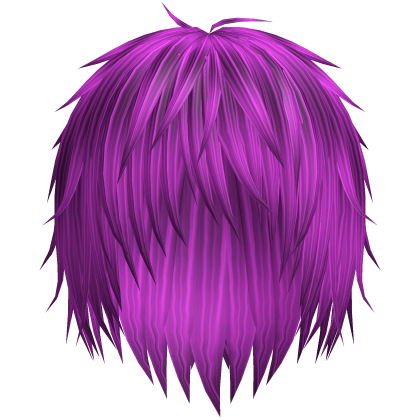 vkei emo boy anime wispy hair (neon purple) Roblox item