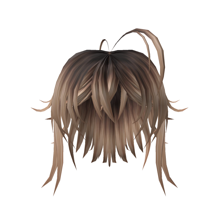 Wolf cut anime girl hair (brown)