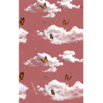 Pink butterfly clouds