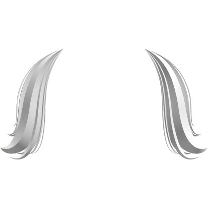 ♡ : cute white hair tuffs Roblox item