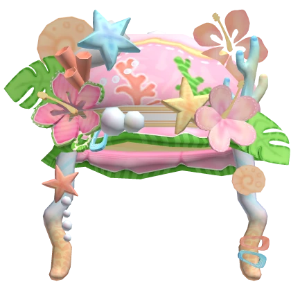 ♡ gyaru harajuku colourful summer hibiscus hat | Roblox