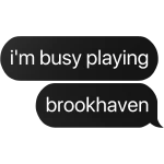 i'm busy playing brookhaven text