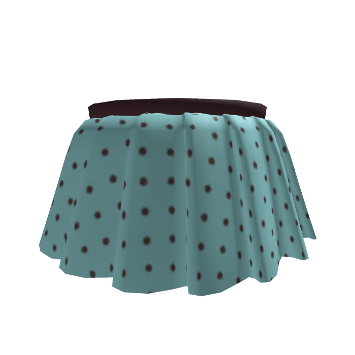 🍫 Mint Polka dot pleated skirt [short] [2.0]