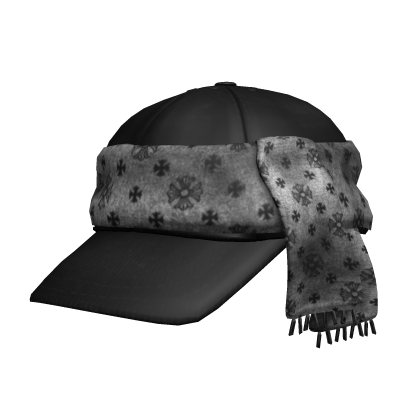 Sideswept Grey Scarf 6 Panel Cap Roblox item