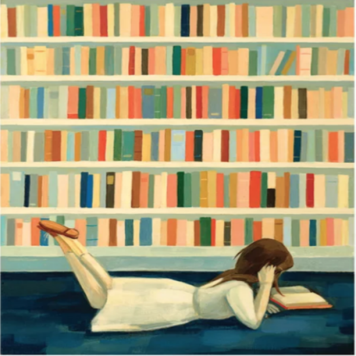 {[PAINTING]} Girl In A Library Roblox decal