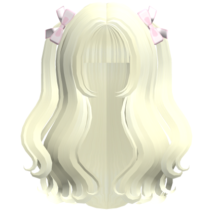 blonde lovely kawaii long hair w pigtails Roblox item