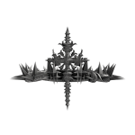 Pale Silver Barbed Void Star Crown