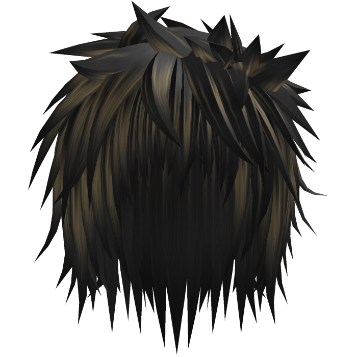 black & blonde emo spiky messy vampire anime hair