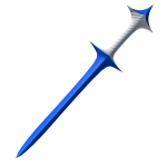 Azure SciFi Spikes Sword