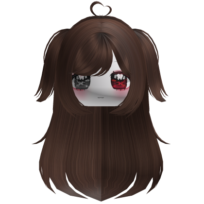 Halloween Moe Messy Goth Hair Pigtails Brown Roblox item