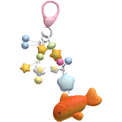 silly harajuku heisei retro fish keychain thumbnail
