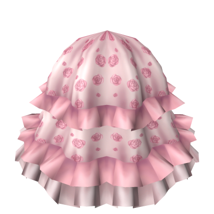 Ruffled Train Skirt in Roses - Roblox