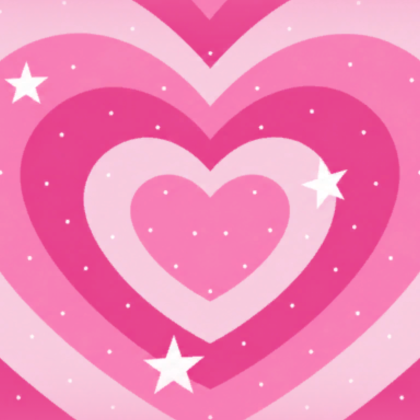 Star Hearts Background Pink Cute Kawaii Chibi