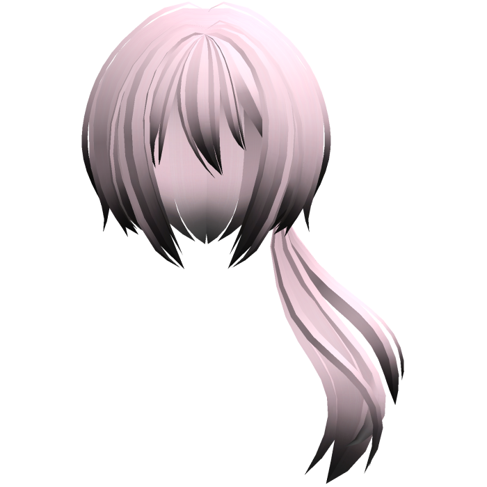 moe jfluffy anime flowy side ponytail pink black