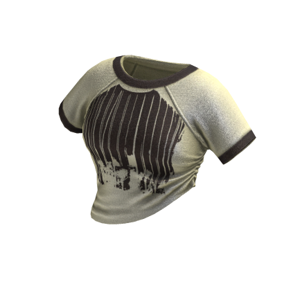 Cozy Graphic Y2K Tee (Cream Brown)