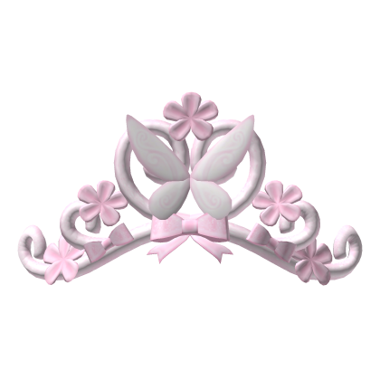 . ‿ ♡ rosetta pink petal flower fairy tiara ! thumbnail