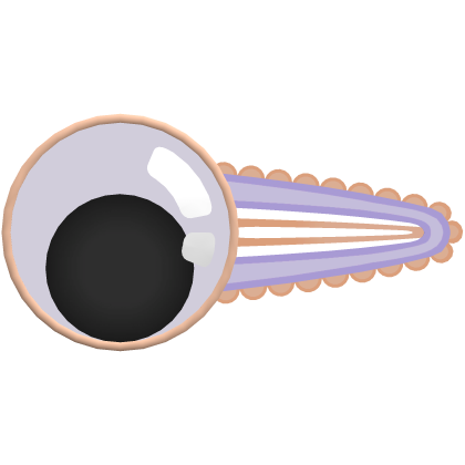 cute googly eye hair clip purple and orange