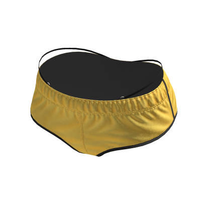 Sunshine Yellow Rhinestone GMARI Layered Shorts