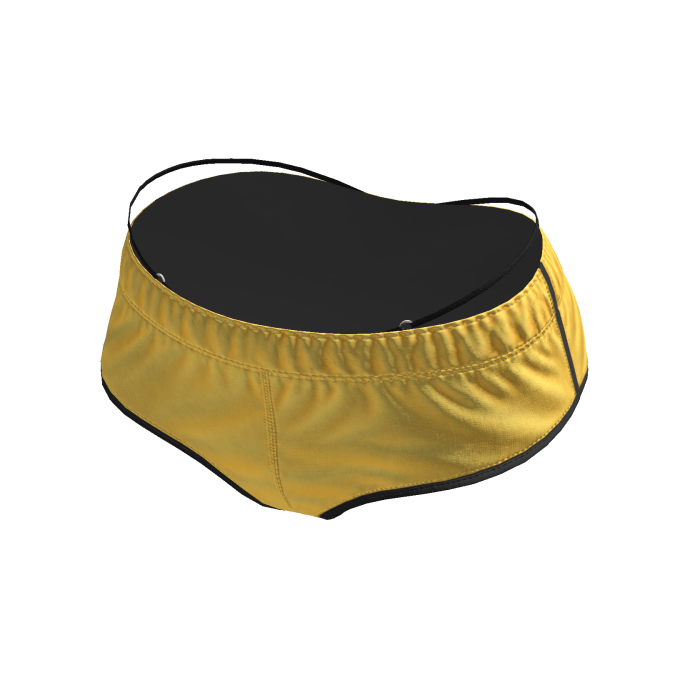 Sunshine Yellow Rhinestone GMARI Layered Shorts
