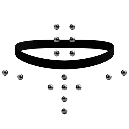 black emo goth choker chest piercings Roblox catalog item