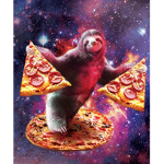 Sloths can eat pizza