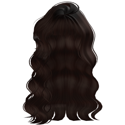 [Brown] Long Hair with Bangs + Curly Swooped Roblox item