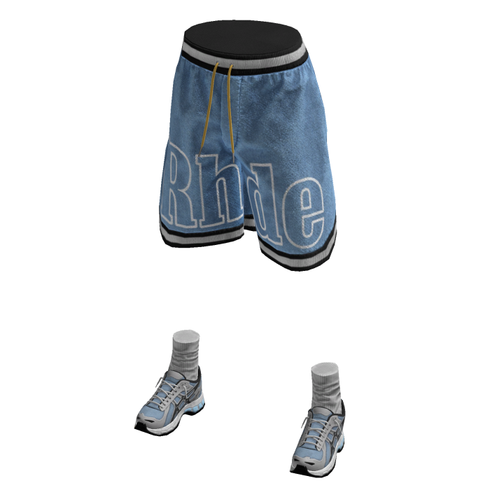 Blue Rude Shorts W/ Sics Runners