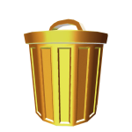 Golden Trash Can