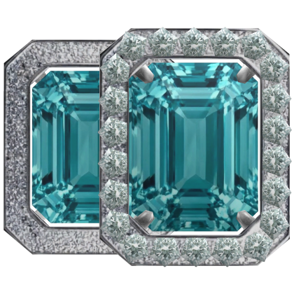 Luxurious Pendant Teal Earrings