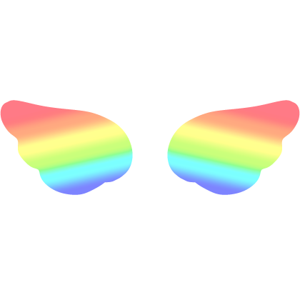 ♡ Cute Glowing Angel Chibi Wings in Rainbow