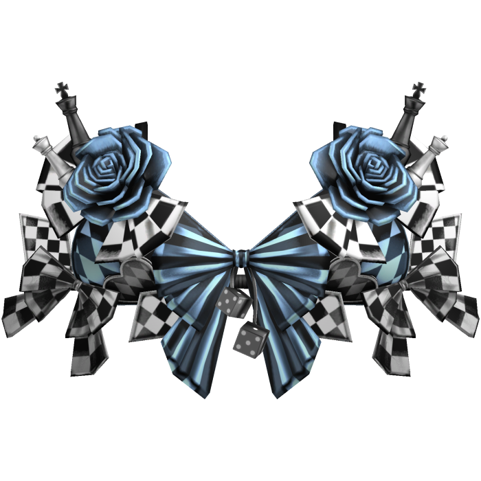 Checkered Chess Piece Corset Top Roses Pastel Blue