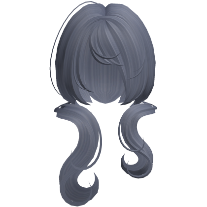 ♡: cutesy doll swirly pigtails in grayish blue Roblox item