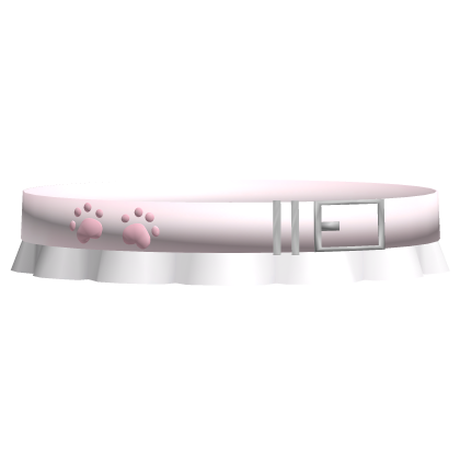 ♡ : 3.0 ruffled little paw prints collar ୨୧ pink Roblox item