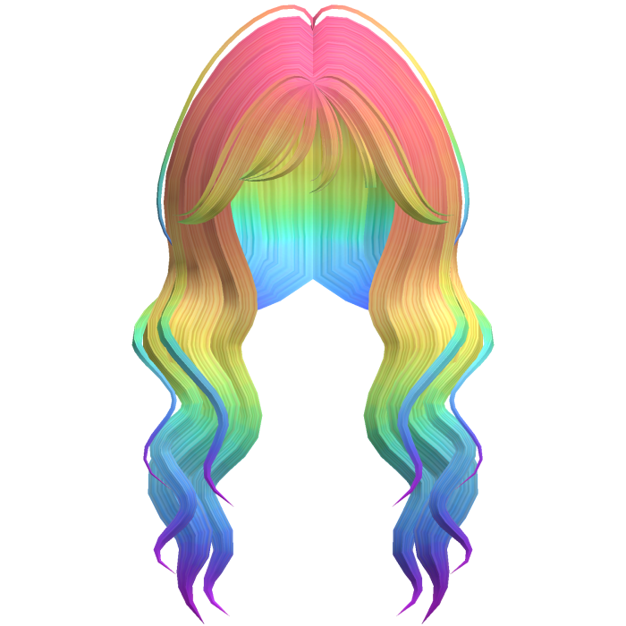 Soft Wavy Hair w/ Side Bangs (Rainbow)