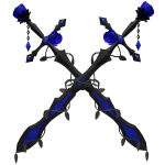 Double Jewelled Rose Swords - Blue
